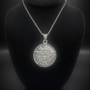Colgante de Plata con Pentagrama de Tetragrammaton Pentragrama