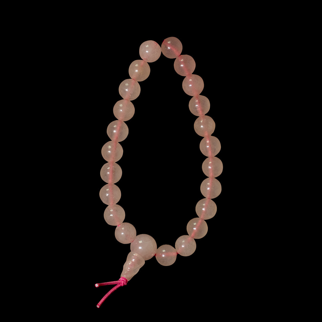 Pulsera de cuarzo rosa